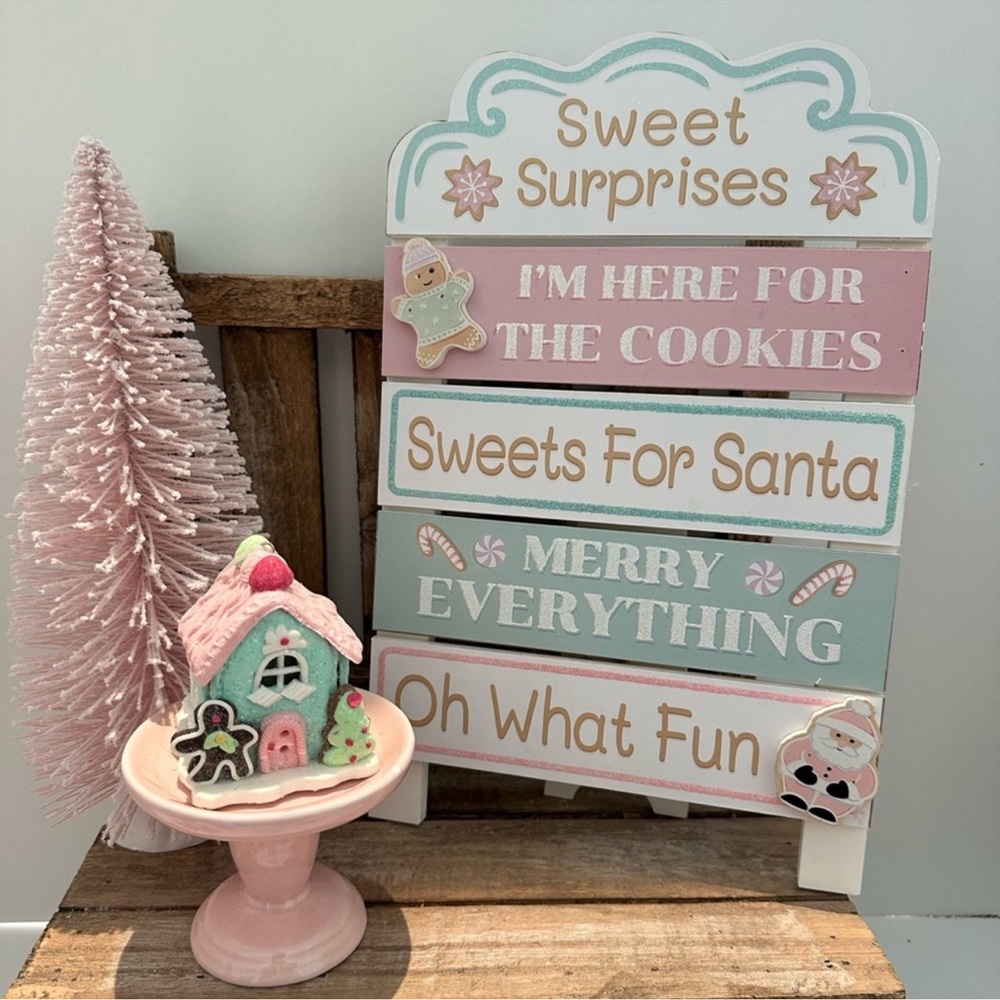 Holiday New Pastel Santa Bakery Sign